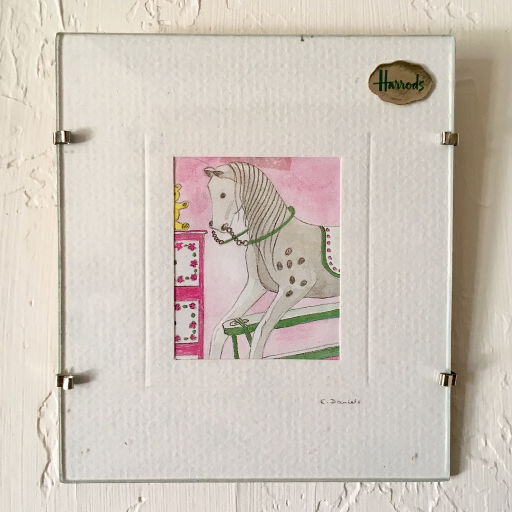 Harrods Vintage Signed Watercolor